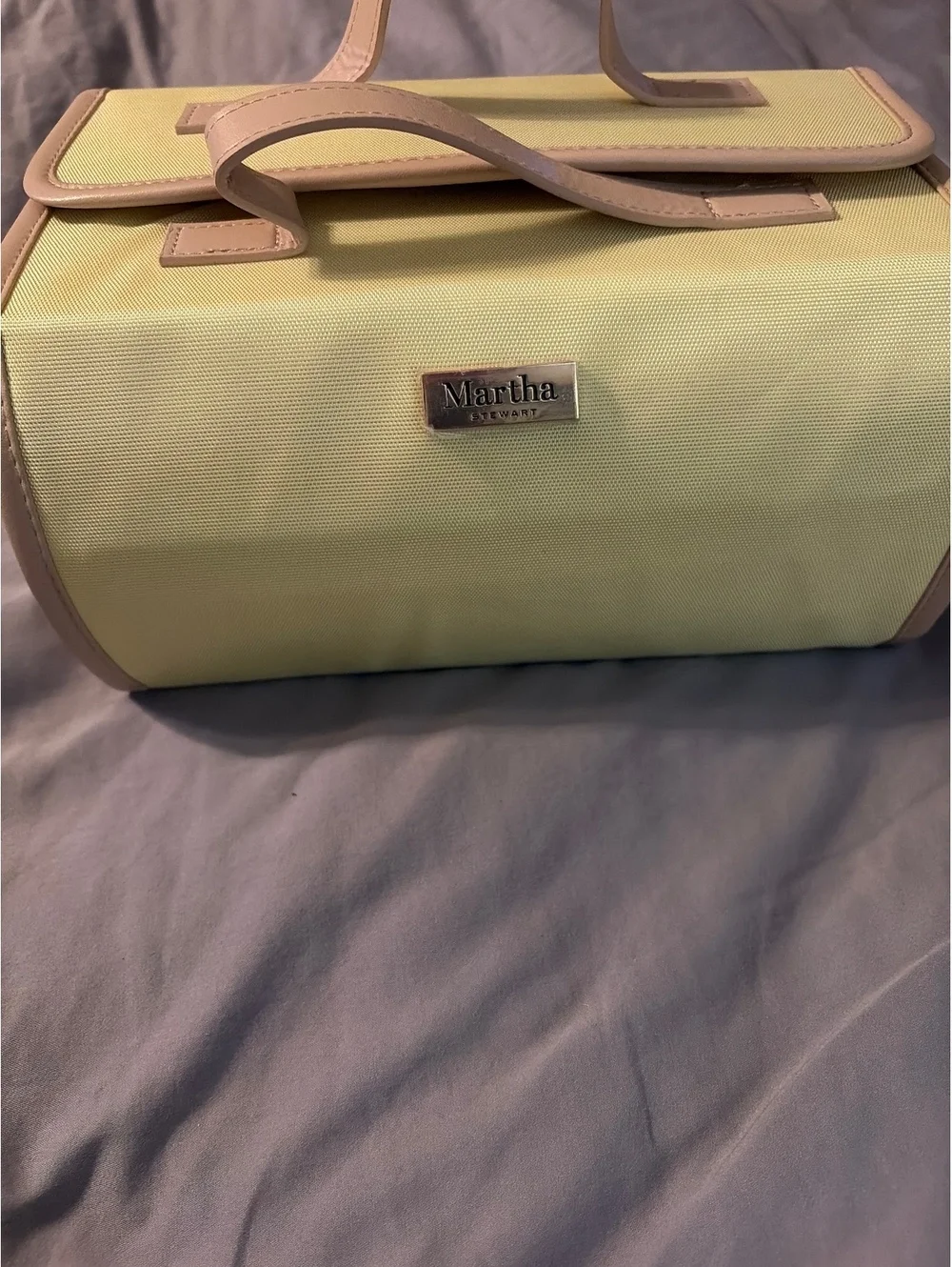 Martha Stewart Yellow and Beige Travel Organizer Bag